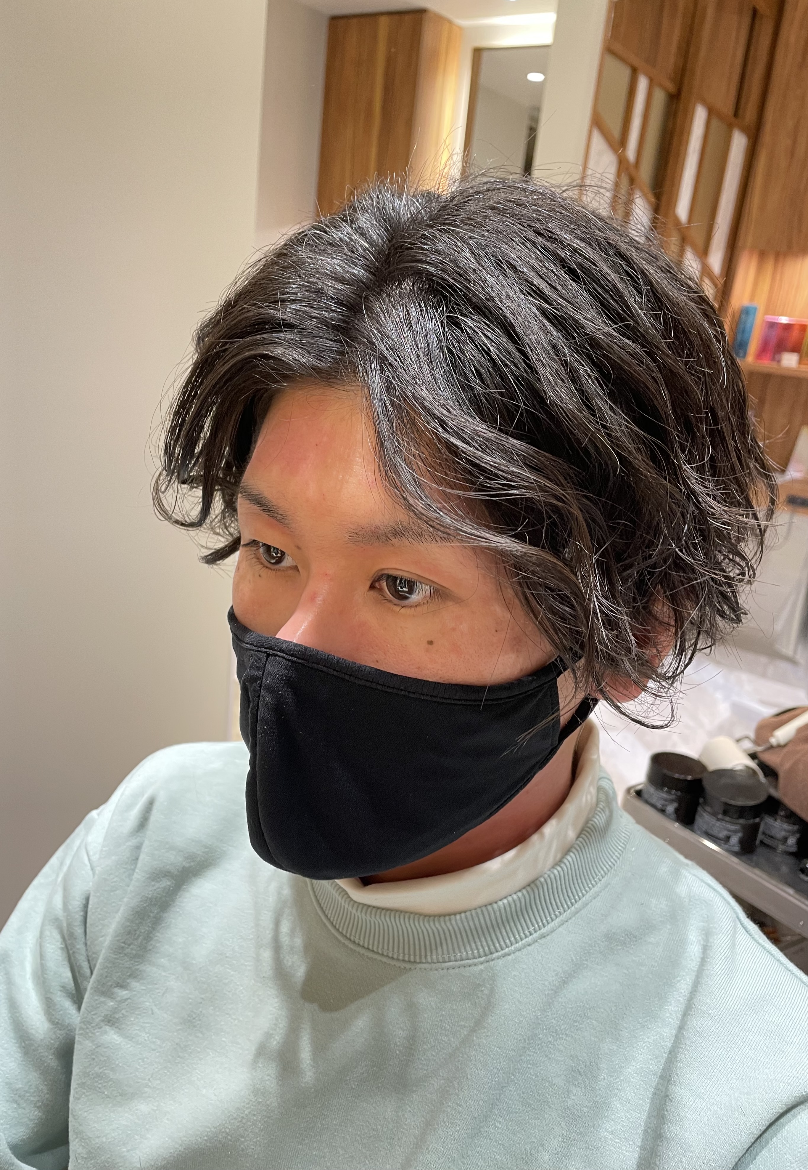メンズパーマ スパイラルパーマ 73分け